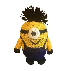 Crochet Minion Plush One Eyed Handmade Despicable Me Character Toy‎ Stuffed